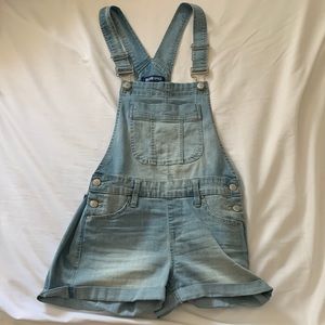 Light blue overalls